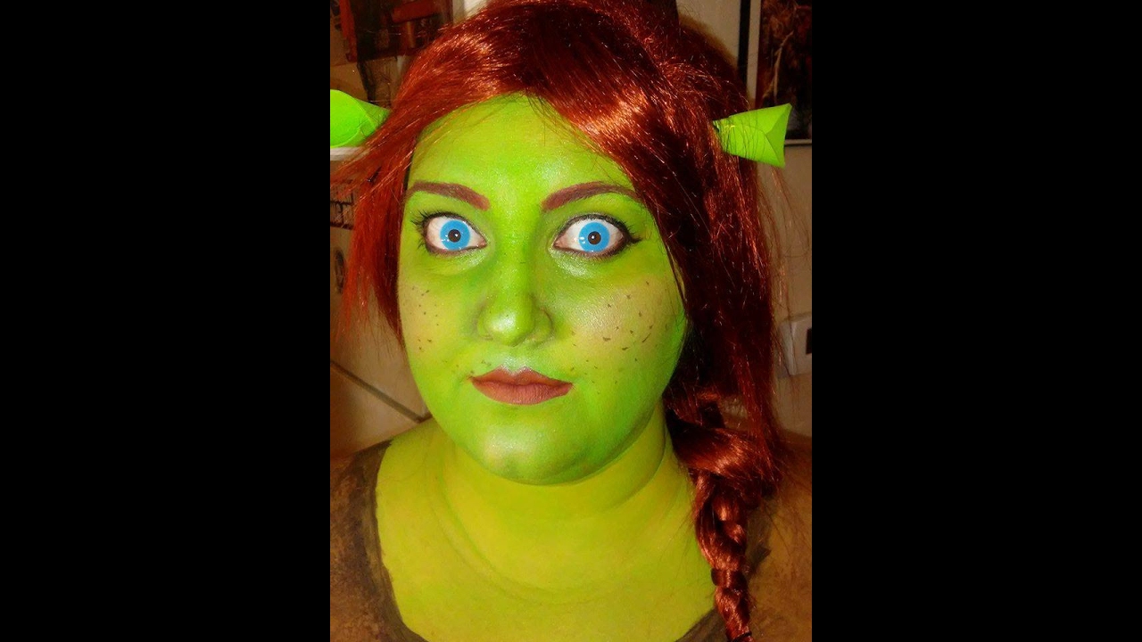 1280x720 Makeup Inspired By Fiona From Shrek - Shrek Face Painting