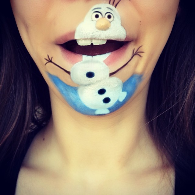 640x640 She Turned Her Mouth Into Famous Live Cartoon Characters. - Shrek Face Painting