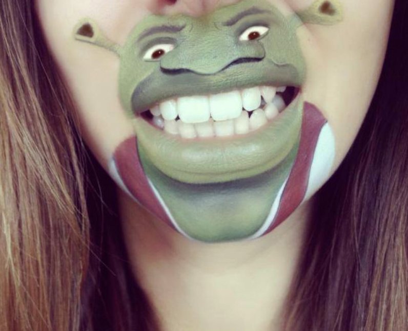 796x647 Shrek Looks As Though He's Definitely Happy Forever After. - Shrek Face Painting
