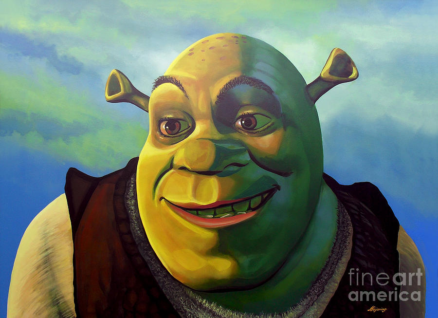 900x653 Shrek Painting By Paul Meijering - Shrek Painting