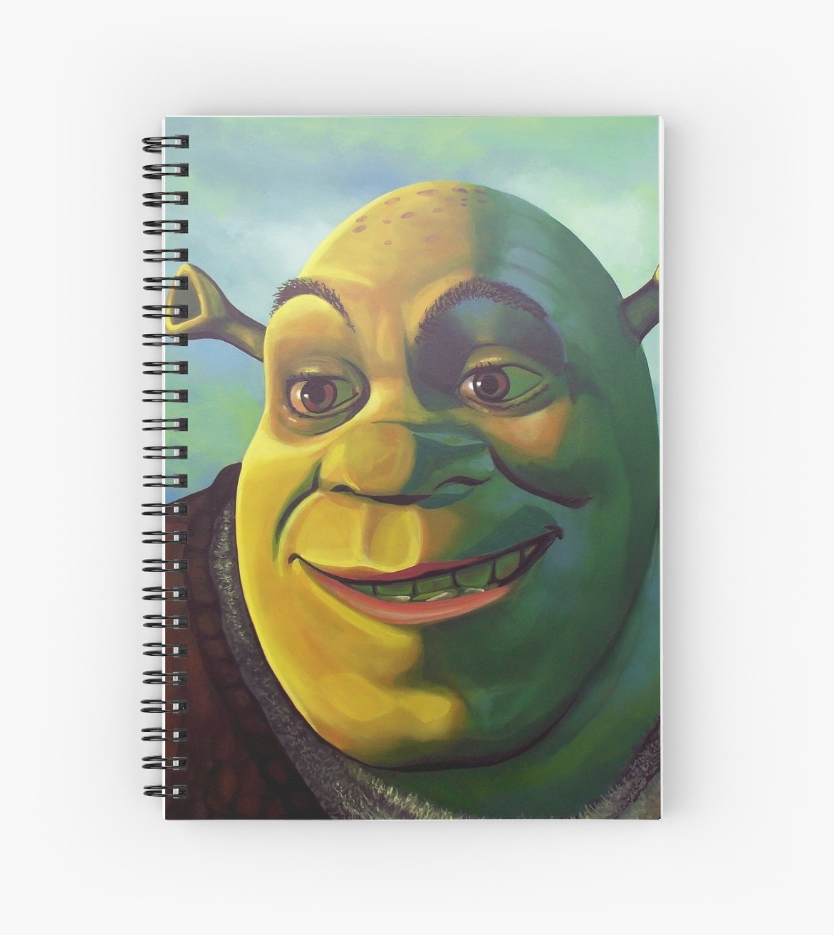 1171x1313 Shrek The Ogre Painting Spiral Notebooks By Paulmeijering Redbubble - Shrek Painting