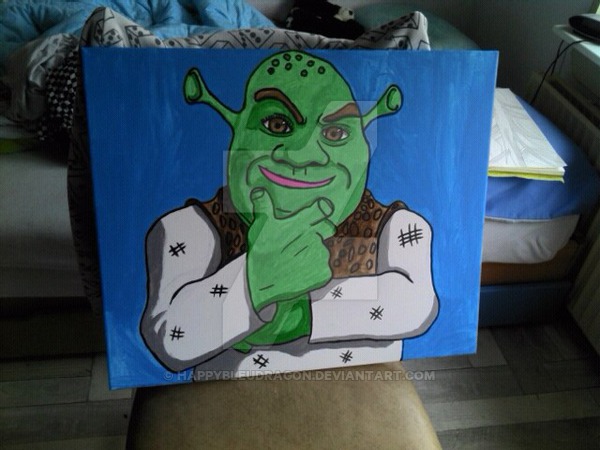 600x450 Shrek Painting By Happybleudragon - Shrek Painting