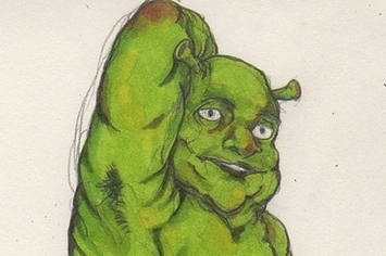 355x236 Image - Shrek Painting