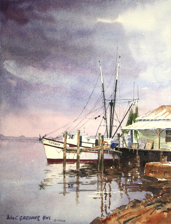 550x720 Shrimp Boat Amelia Island Florida - Shrimp Boat Painting
