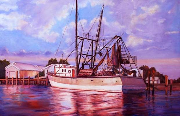 620x401 Welcome To My Website - Shrimp Boat Painting