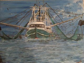 320x240 La Shrimp Boat Images Knittin Bayou Paintings Boats - Shrimp Boat Painting