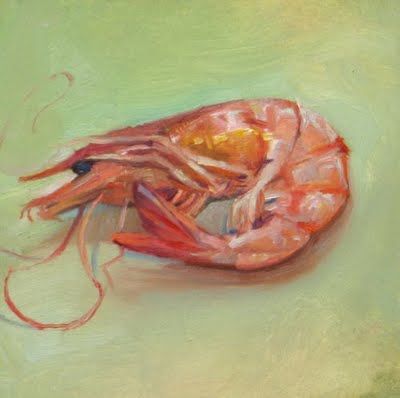 400x398 Shrimp Painting Hobbies Louisiana Art, Animal - Shrimp Painting