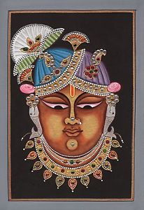 206x300 Shrinathji Krishna Hindu Art Handmade Srinathji Spiritual - Shrinathji Painting