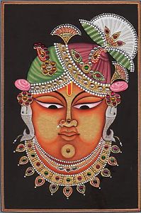 199x300 Shrinathji Krishna Hindu Painting Handmade Sreenath Spiritual - Shrinathji Painting