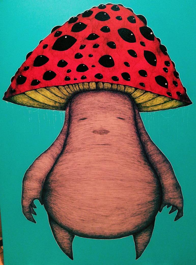 770x1040 Saatchi Art Mr Shroom Painting By Maciej Zych - Shroom Painting