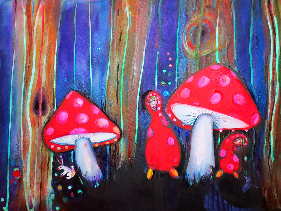900x678 Shroom Folk Painting By Kimbo Jackson - Shroom Painting