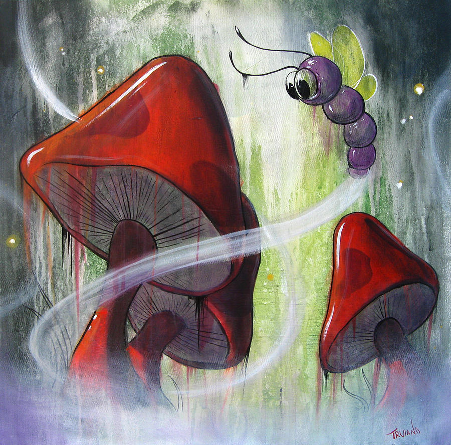 900x888 Shrooms 2 Painting By Matt Truiano - Shroom Painting