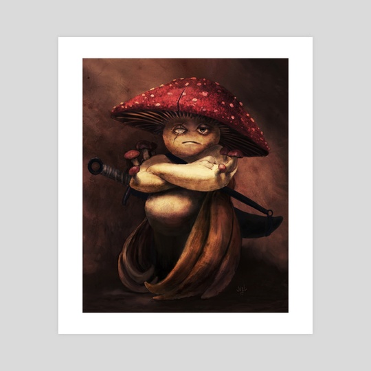 540x540 The Red Shroom, An Art Print By Joel Serrano - Shroom Painting