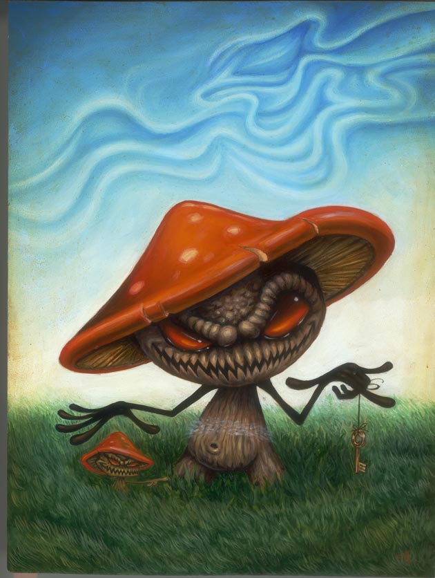 630x836 The Key Oil Painting Shrooms By Jasonjacenko - Shroom Painting
