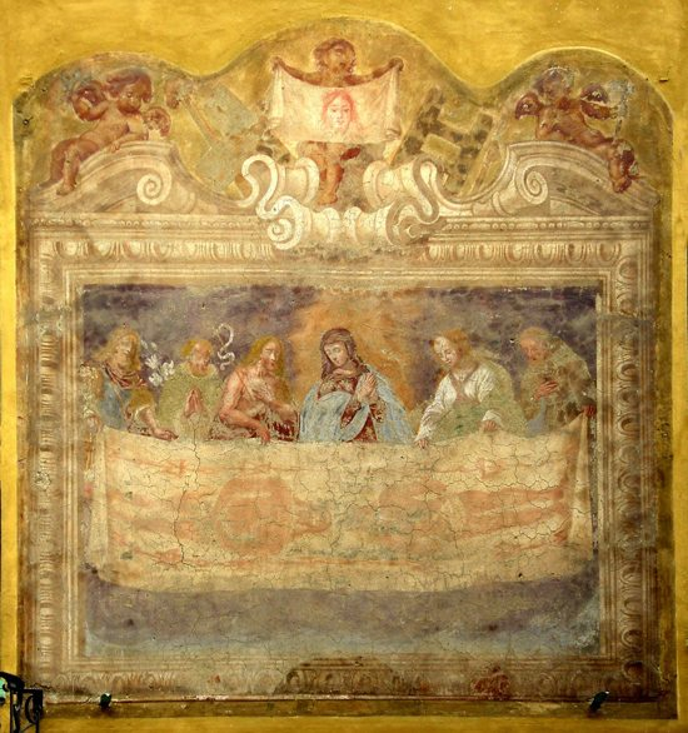 688x733 Picture For Today Fresco In Pinerolo Shroud Of Turin Blog - Shroud Of Turin Painting