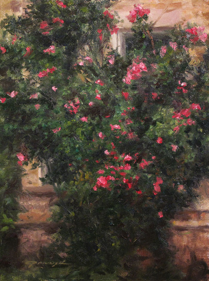 700x942 Landscapes Amp Floral Gallery Bradley J. Parrish - Shrub Painting