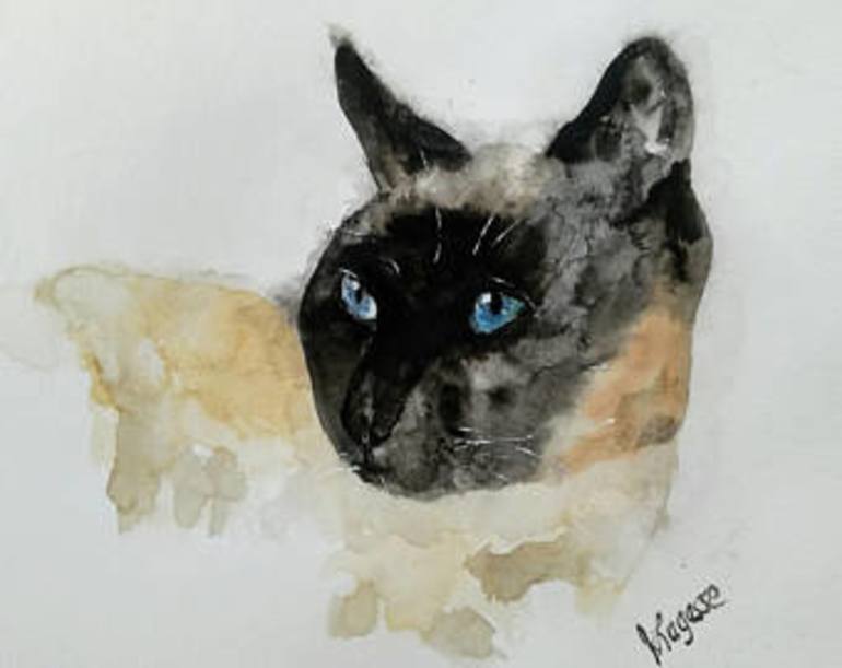 770x611 Saatchi Art Siamese Cat Painting By James Lagasse - Siamese Cat Painting