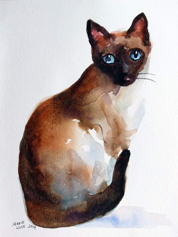 600x797 Siamese Cat - Siamese Cat Painting