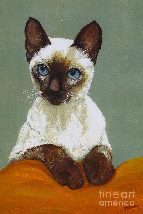 600x900 Siamese Cat Painting By Morgan Fitzsimons - Siamese Cat Painting