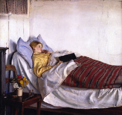 500x471 The Sick Girl Painting Michael Peter Ancher Oil Paintings - Sick Painting