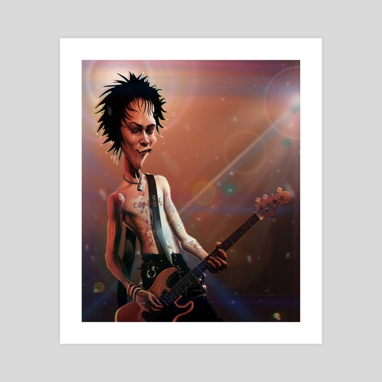 540x540 Sid Vicious, An Art Print By Andre Koekemoer - Sid Vicious Painting
