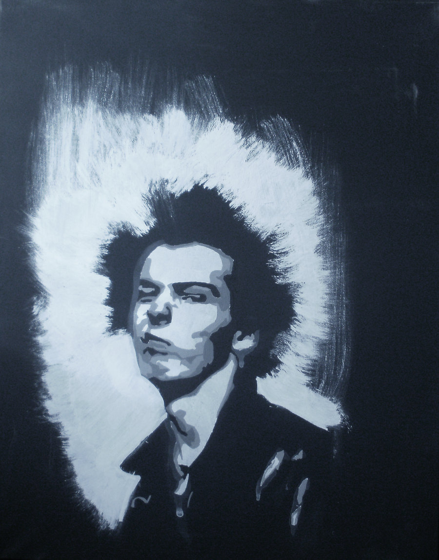 900x1148 Sid Vicious By Ace Mcguire - Sid Vicious Painting