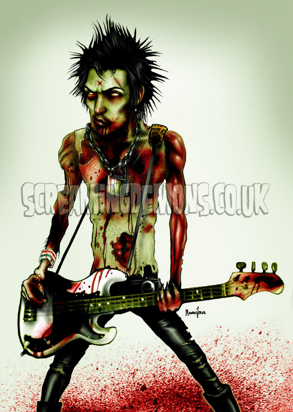 600x842 Undead Sid Vicious By Marcusjones - Sid Vicious Painting