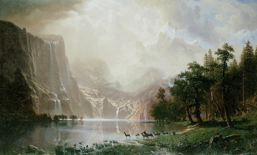 900x544 Among The Sierra Nevada Mountains California Painting By Albert - Sierra Nevada Painting