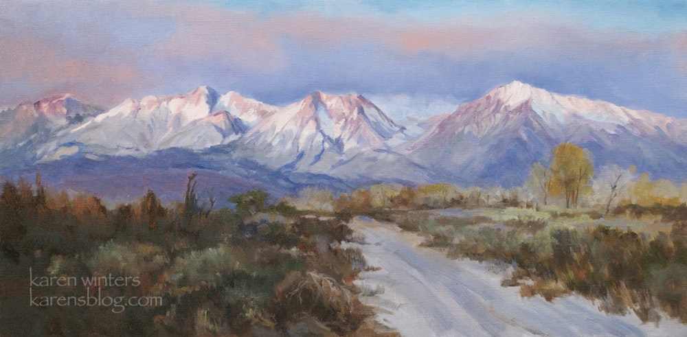 1000x491 Sierra Nevada Oil Painting - Sierra Nevada Painting