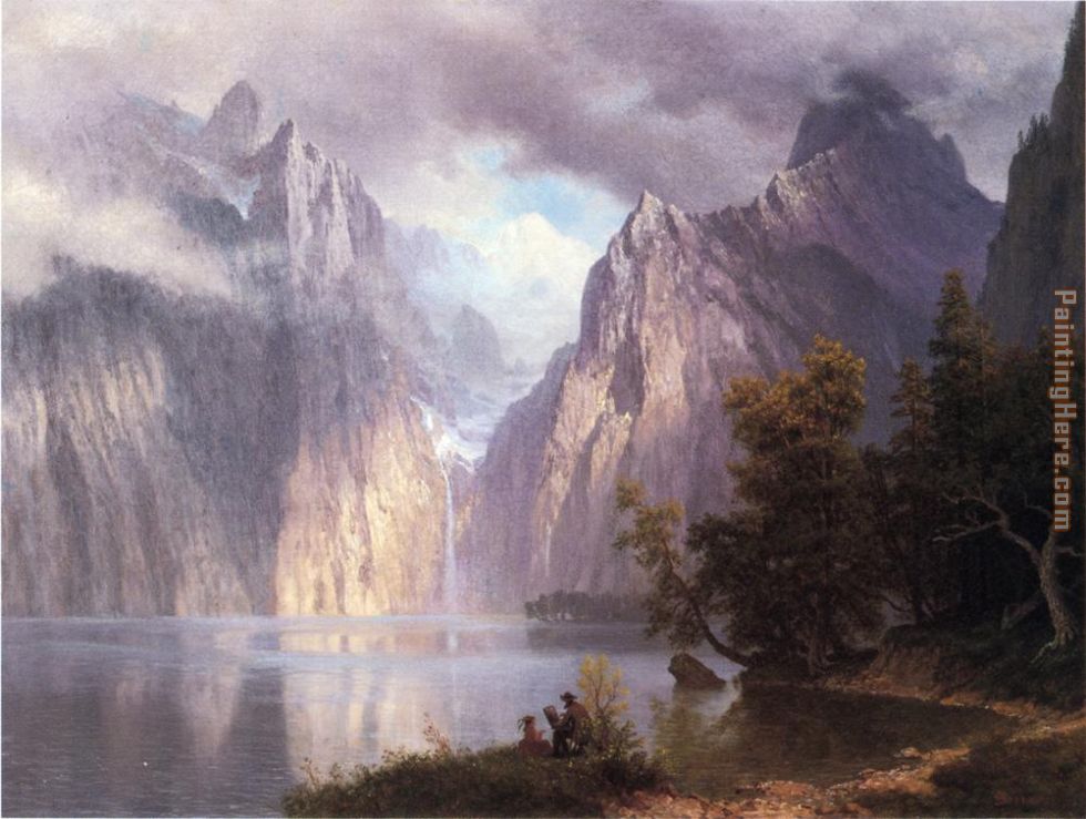980x739 Albert Bierstadt Scene In The Sierra Nevada Painting Anysize 50 - Sierra Nevada Painting
