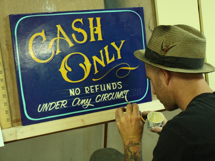 826x622 Traditional Sign Painting Typedeck - Sign Painting