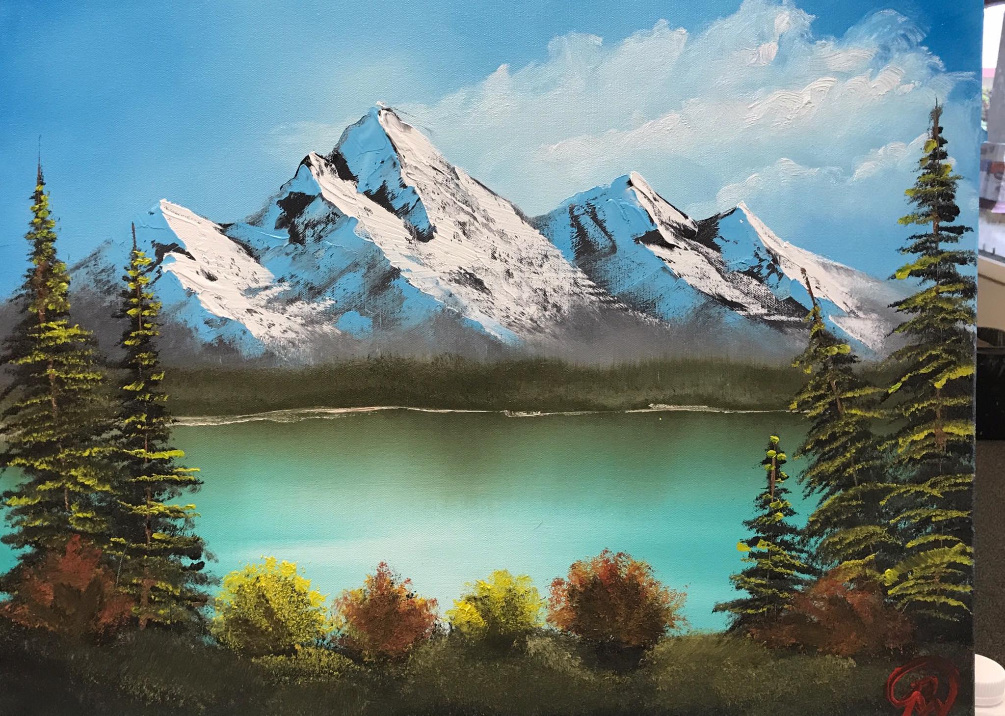 Signed Bob Ross Painting 14 
