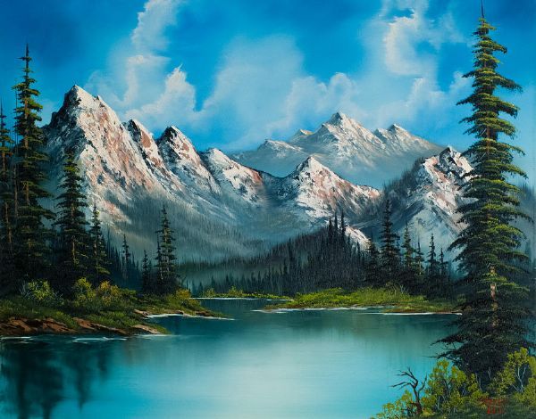 600x470 Bob ross paintings for sale Home Gt Paintings Gt Bob Ross - Signed Bob Ross Painting
