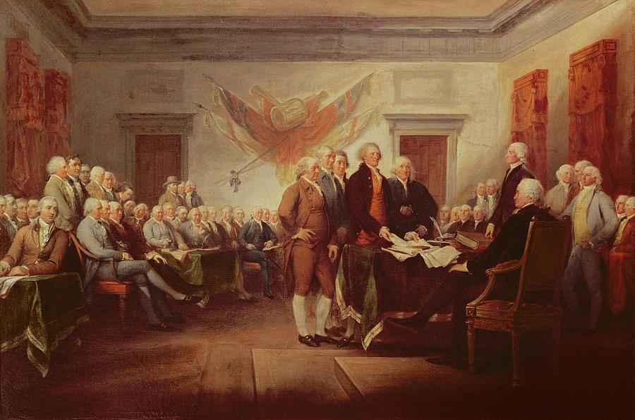 900x595 Signing The Declaration Of Independence Painting By John Trumbull - Signing Of Declaration Painting