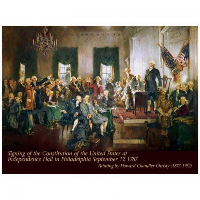 700x700 Signing Us Constitution Fridge Magnet Vintage Painting - Signing Of The Constitution Painting
