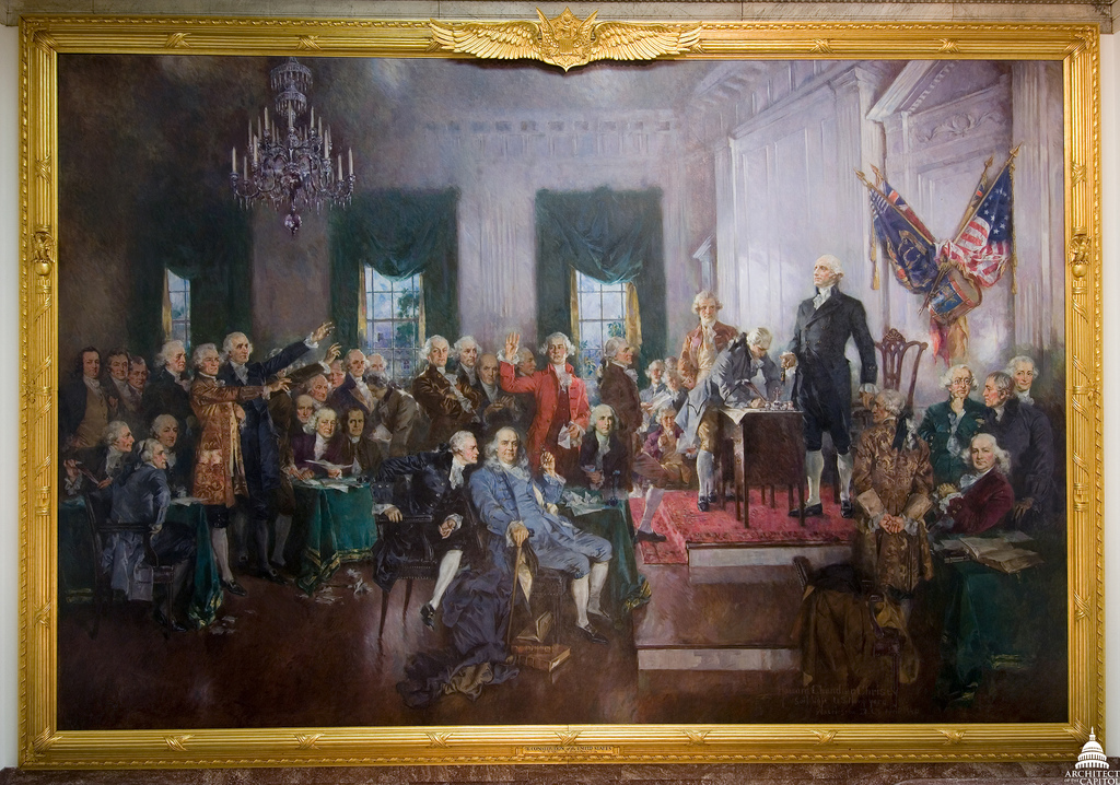 1024x718 Signing Of The Constitution Howard Chandler Christy Oil - Signing Of The Constitution Painting