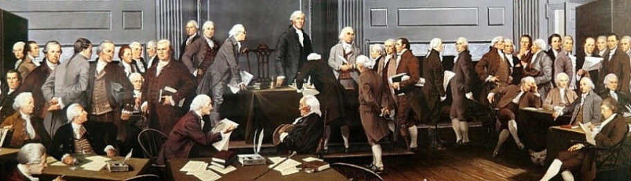 912x262 The Constitution, Word By Word Faceupwards - Signing Of The Constitution Painting