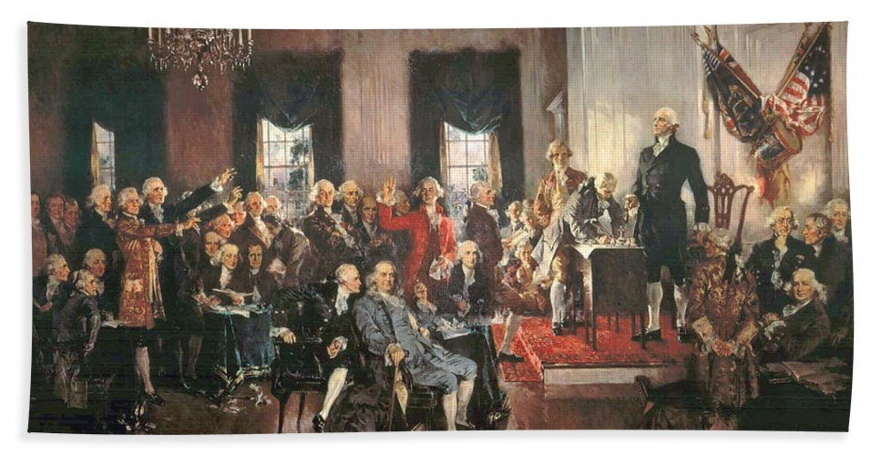 967x500 The Signing Of The Constitution Of The United States In 1787 Bath - Signing Of The Constitution Painting