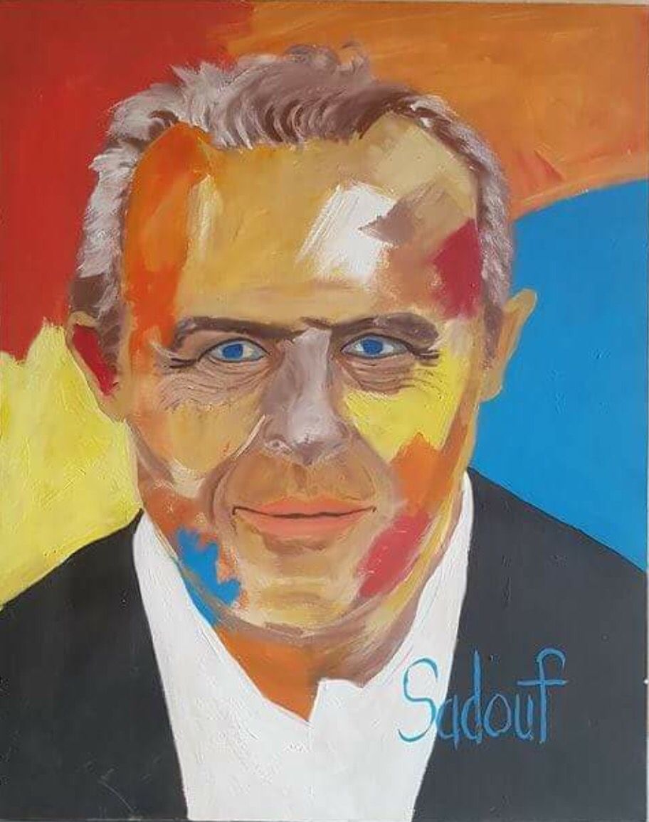 912x1156 Anthony Hopkins - Silence Of The Lambs Painting
