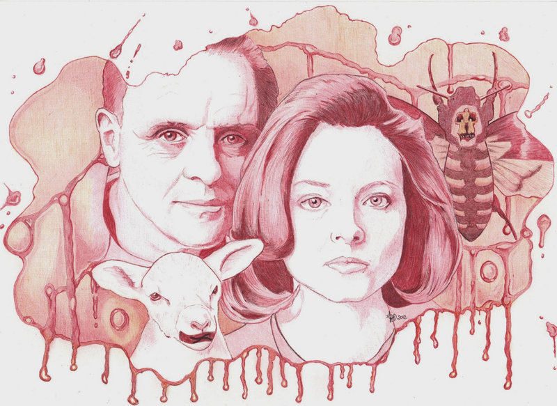800x583 The Silence Of The Lambs Ballpoint Pen By Angeliqueperrin - Silence Of The Lambs Painting