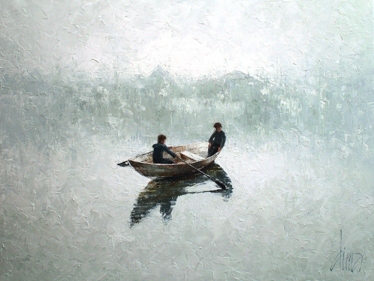 750x563 Silence Painting Art Canvas Background, Palette - Silence Painting