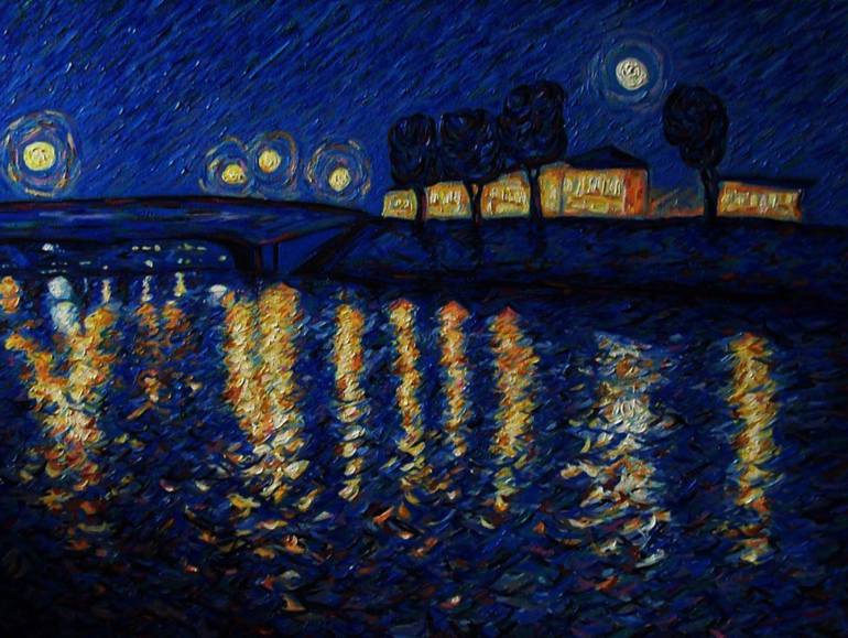 770x579 Saatchi Art Silent Night Painting By Boris Subotic - Silent Night Painting