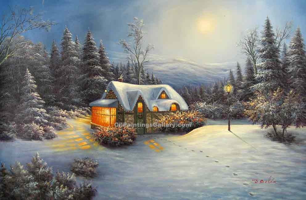 992x650 Silent Night (Painting Id La 3052 Ka) - Silent Night Painting