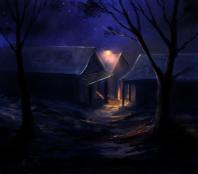 825x723 Silent Night Touchtalent - Silent Night Painting
