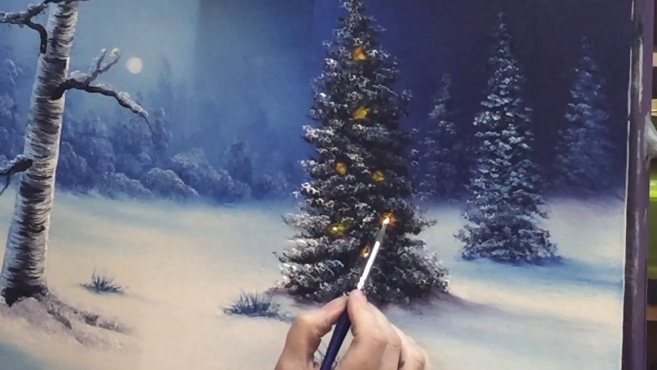1280x720 Silent Night Christmas Part 2 Oil Painting Tutorial For Beginners - Silent Night Painting