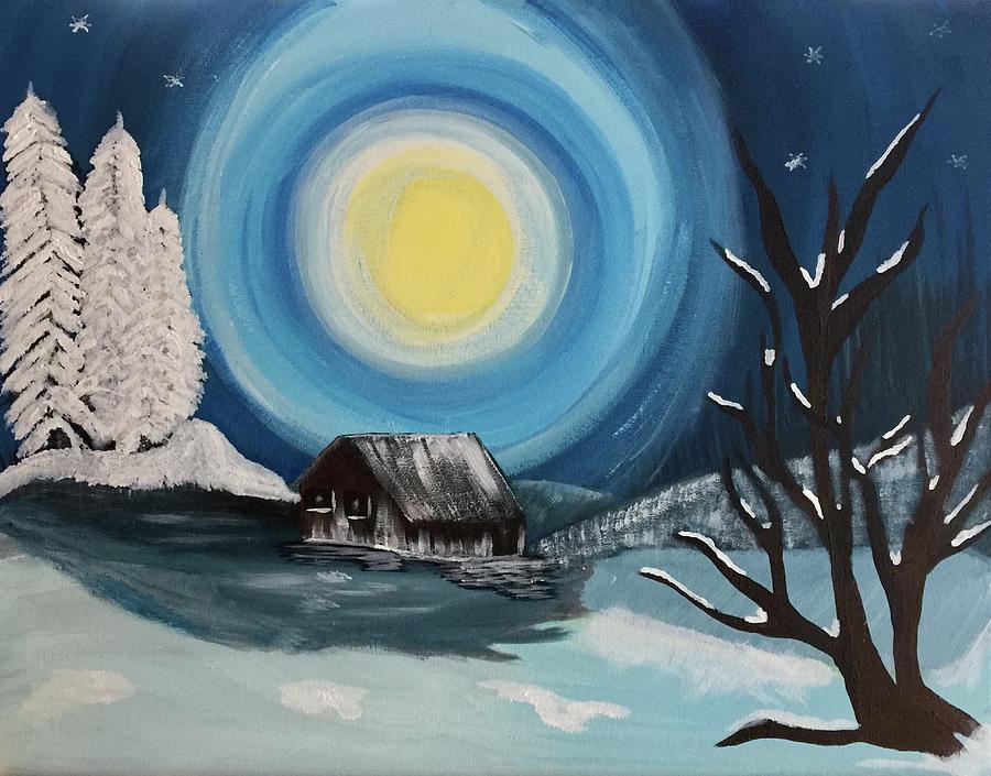 900x705 Silent Night Painting By Margaret Deadmon - Silent Night Painting