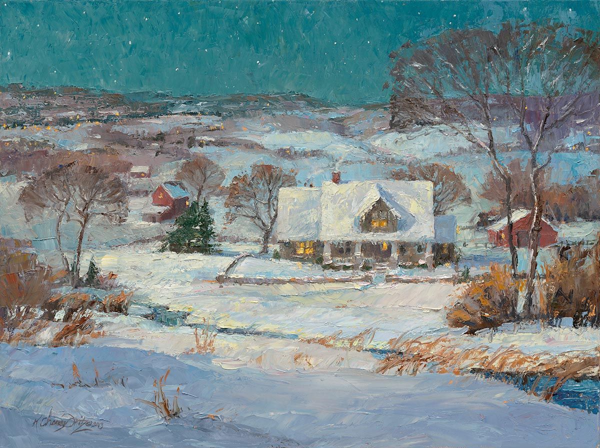 1200x896 Silent Night By Kathleen Chaney Fritz Dekory - Silent Night Painting