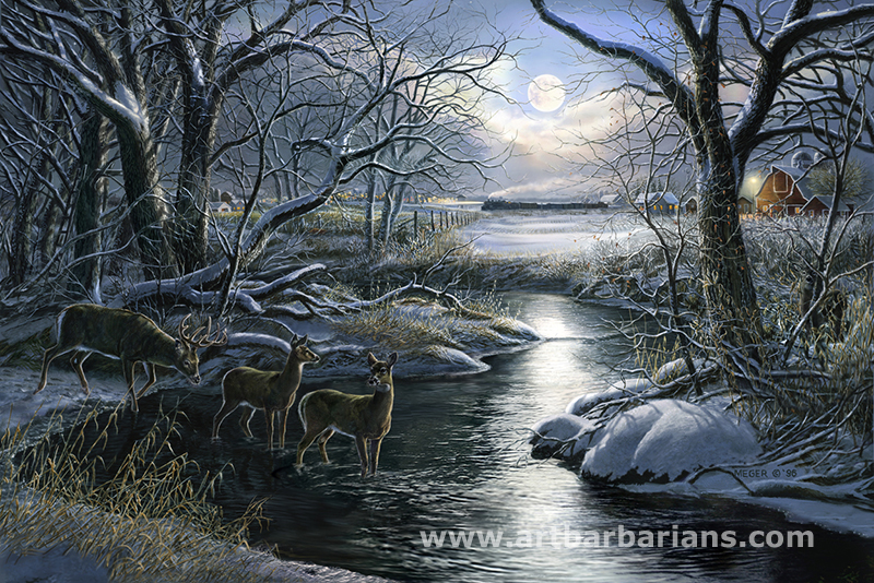 800x534 Wildlife Art Prints Plus Original Paintings With A Wide Selection - Silent Night Painting