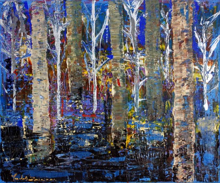 770x643 Saatchi Art Silent Night Painting By Tadas Zaicikas - Silent Night Painting