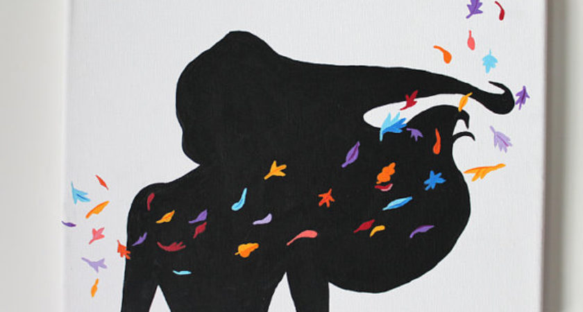 840x450 Silhouette Canvas Painting Colors Wind Etsy - Silhouette Canvas Painting